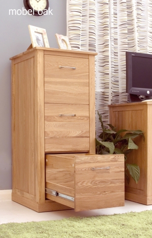 Ophara | Mobel Oak 3 Drawer Filing Cabinet